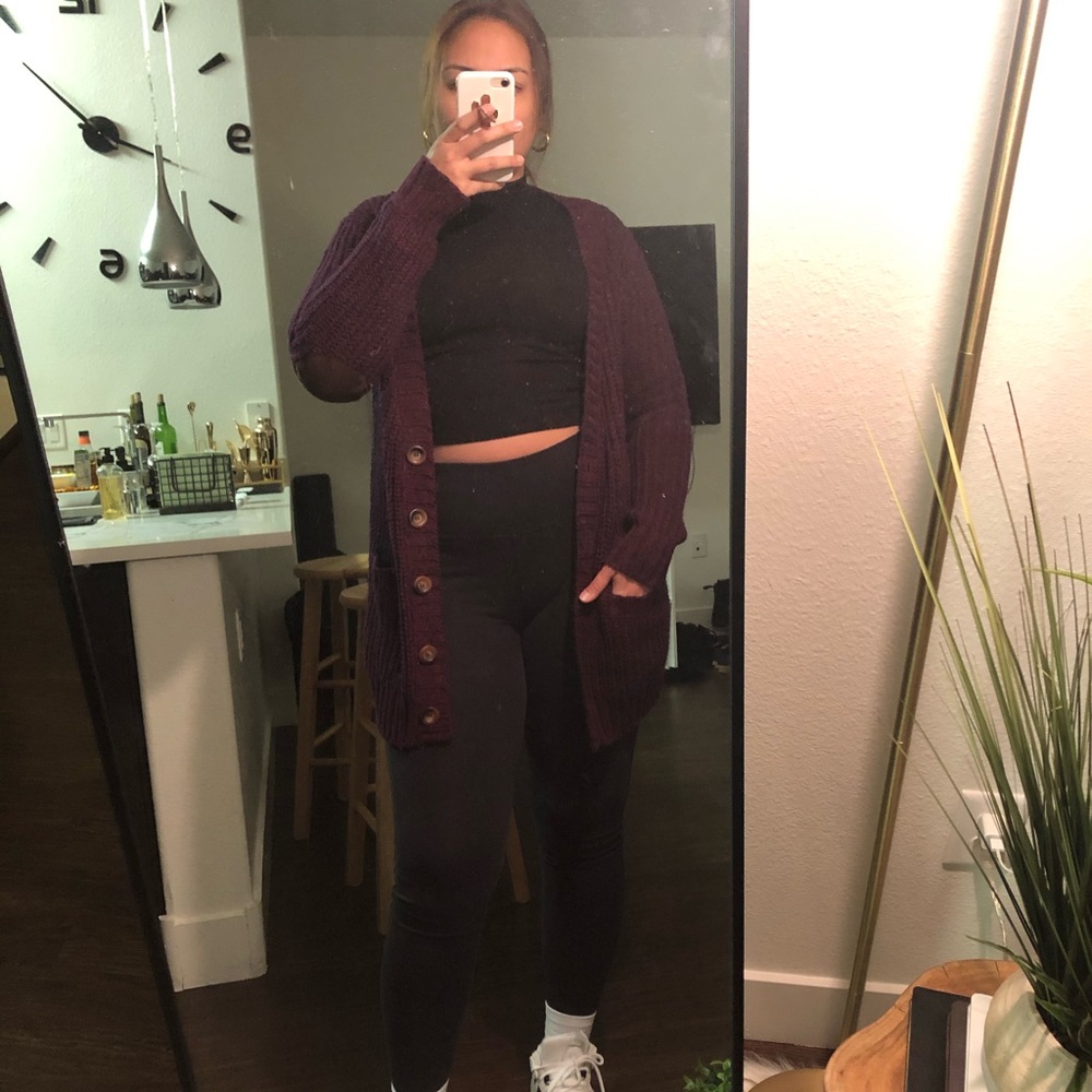 Two-toned cable knit cardigan BOGO 50% off + more